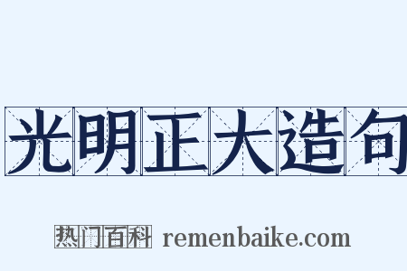 光明正大造句是什么意思的图片